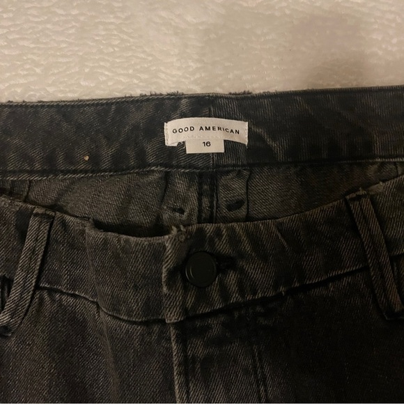 NWT Good American Good 90's Icon Straight Leg Jeans in Black Women's 16 - Picture 4 of 12